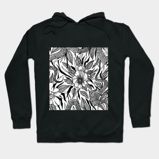 Tattoo flowers and snake Hoodie